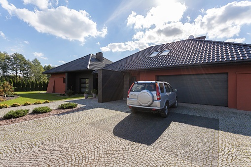 car parked in driveway