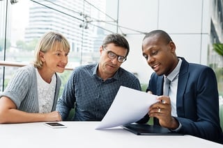 couple visiting accountant