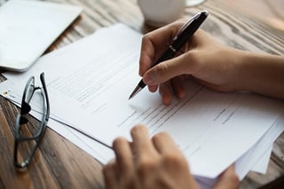 person surrendering property by signing papers