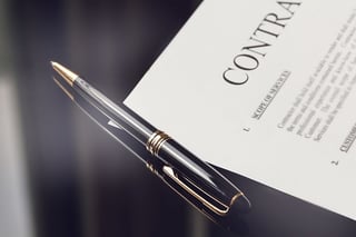 contract with pen