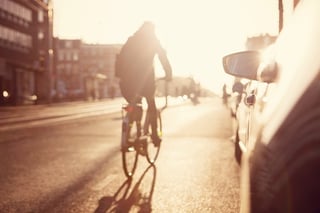 person riding bicycle