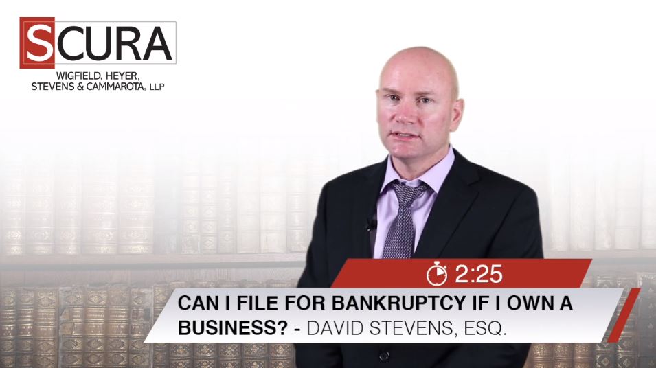 Thumbnail Image for Can I file Bankruptcy if I own a Business-David Stevens